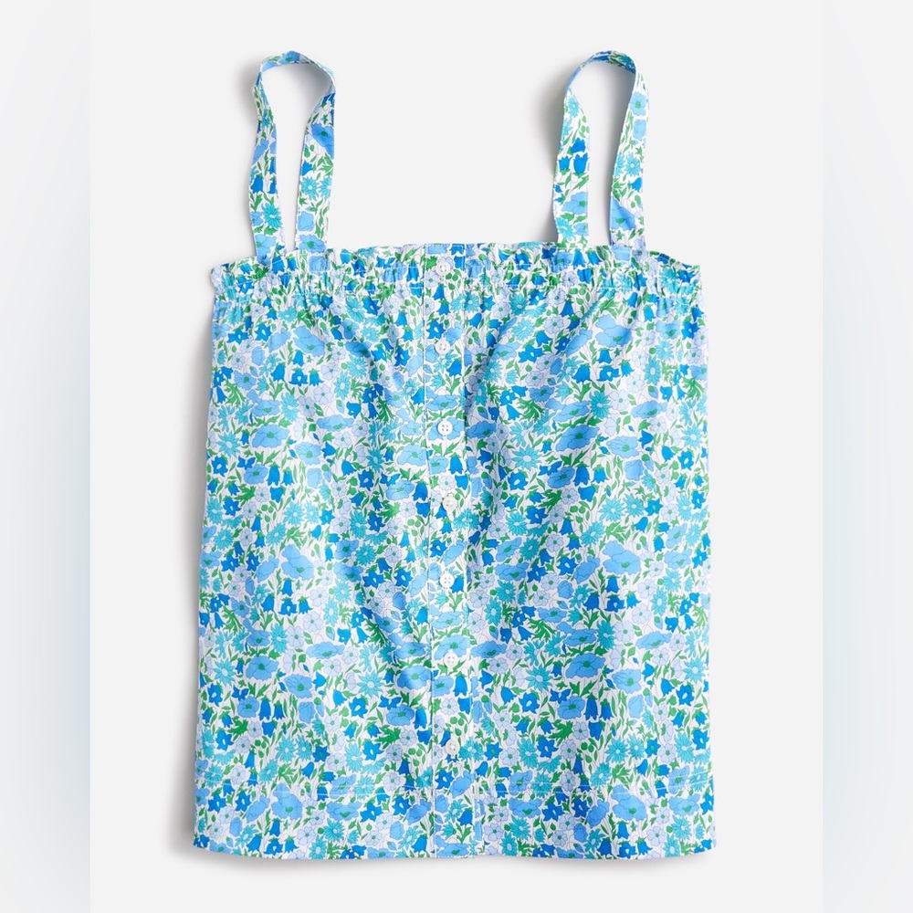 💙 J. Crew Smocked button-front tank top in Liberty® Poppy and Daisy fabric 💙